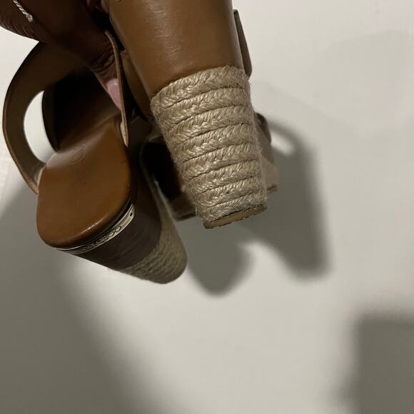 Jimmy Choo Cognac Sandal Wedges 41 - Picture 4 of 8